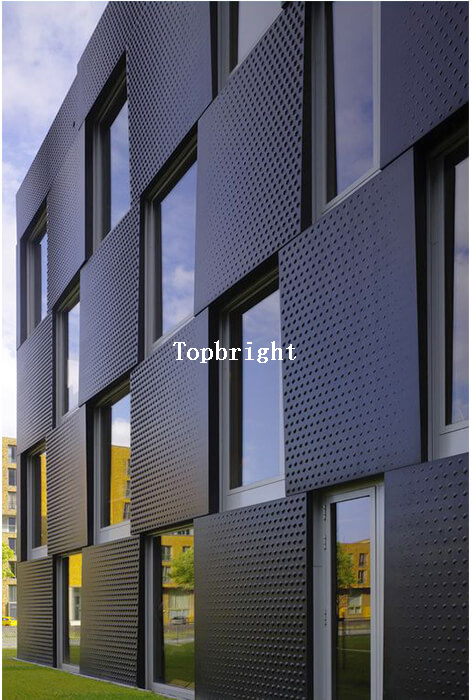 Mur rideau en aluminium de façade de revêtement pour le bâtiment commercial TP-CW-ACP02