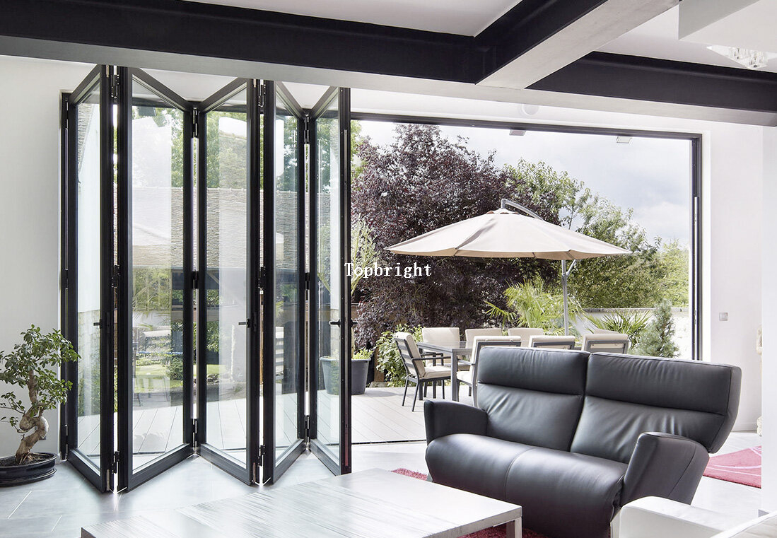 Porte pliante extérieure de patio pliante TPF-014