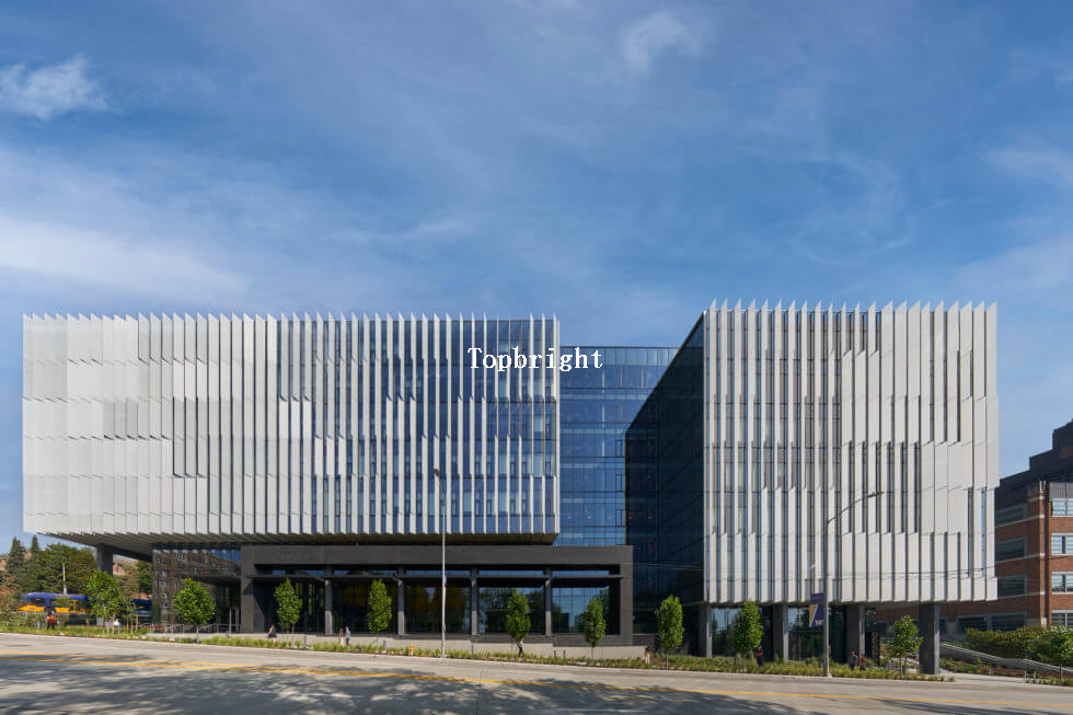  Système de façade Mur de fenêtre en verre extérieur pour le projet de construction TP-CW-W003