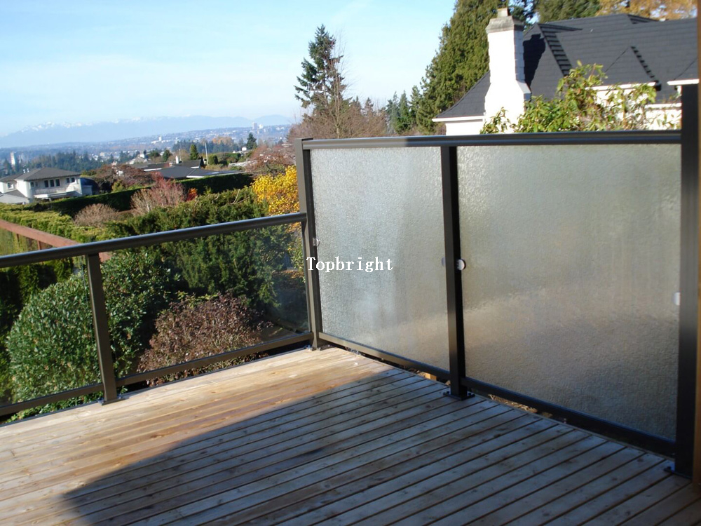 U-Channe Balustrade en verre en aluminium Balcon Decking Main courante Balustrade TP-Rl-006