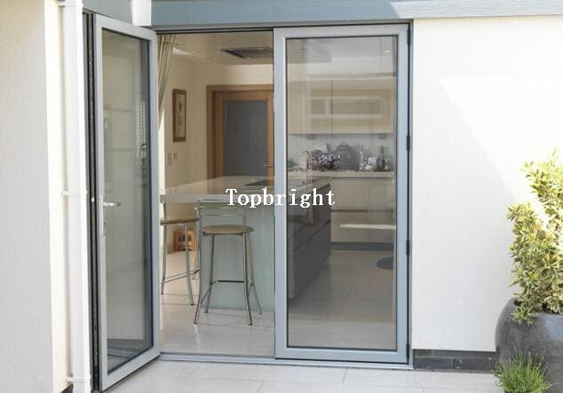 Porte en verre française d'oscillation de patio pour la copropriété TP-D-CM019 d'hôtel de villa