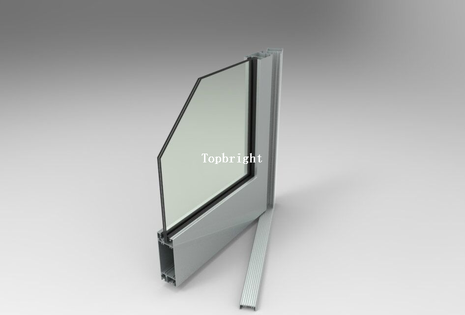 Porte d'oscillation en verre en aluminium de battant de patio pour la maison TP-D-CM006