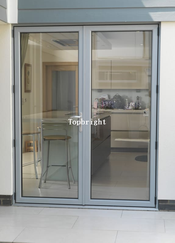 Porte battante de patio en verre en aluminium françaisTP-D-CM005