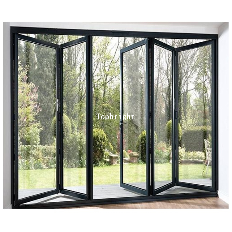 Porte pliante pliante en aluminium pour partition de patio TPF-002