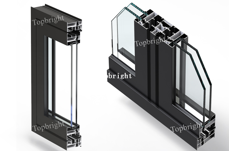  Système de porte pliante pliante à coupure thermique TP68 