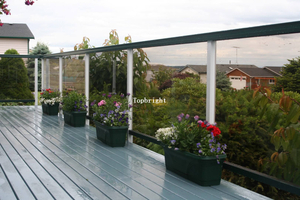 U-Channe Balustrade en verre en aluminium Balcon Decking Main courante Balustrade TP-Rl-006