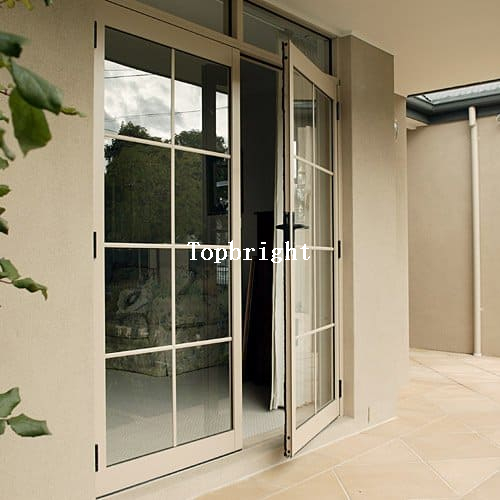 Porte d'oscillation en verre en aluminium de battant de patio pour la maison TP-D-CM006